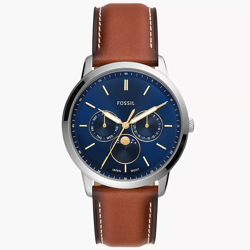 FS5903 Reloj Neutra Moonphase de hombre pulsera de cuero 42 mm