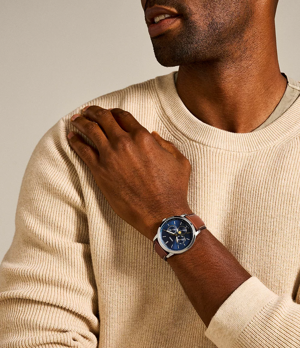 FS5903 Reloj Neutra Moonphase de hombre pulsera de cuero 42 mm - Image 4