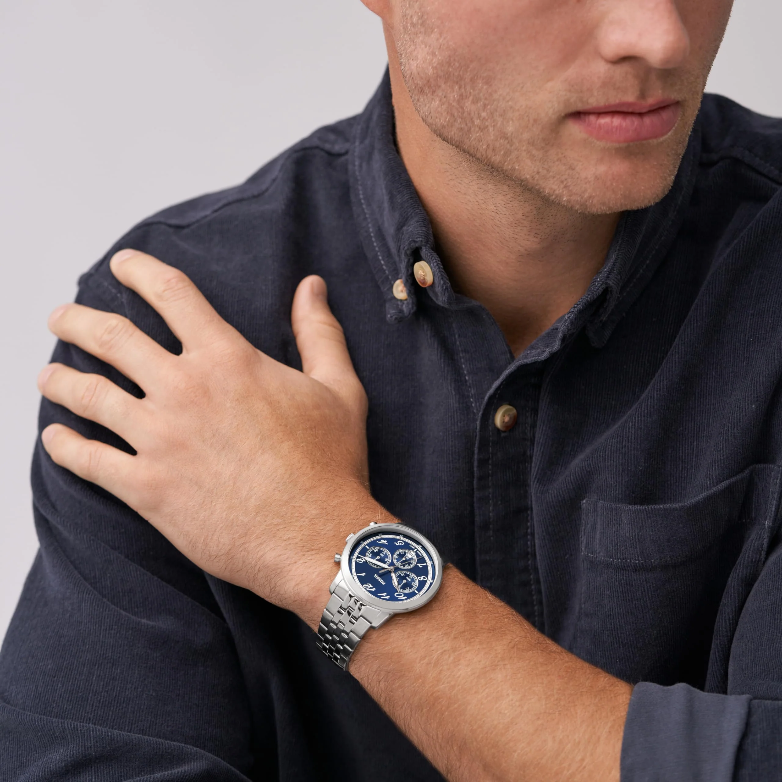 FS6025 Reloj Neutra de hombre correa de metal - Image 2