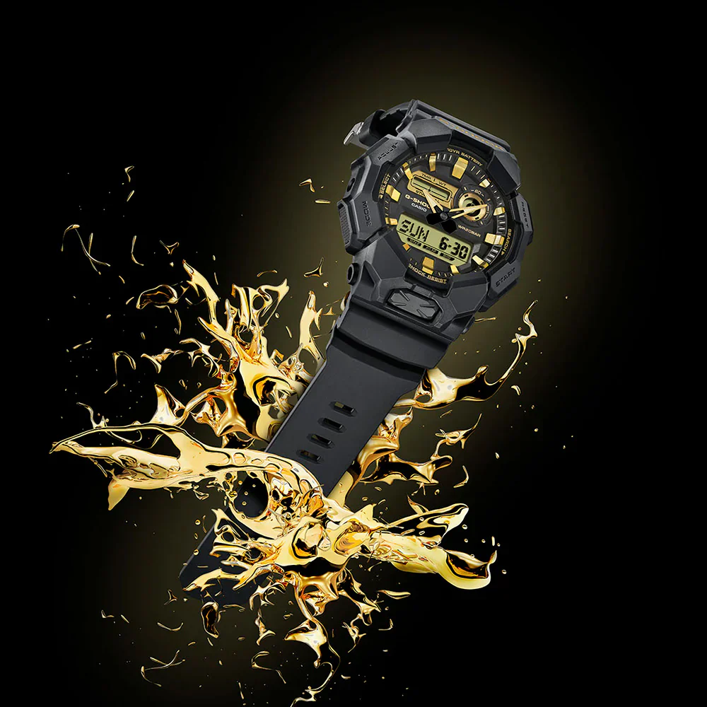 GA-010GB-1A9 Reloj G-Shock de hombre pulsera de caucho 10 años de batería - Image 3