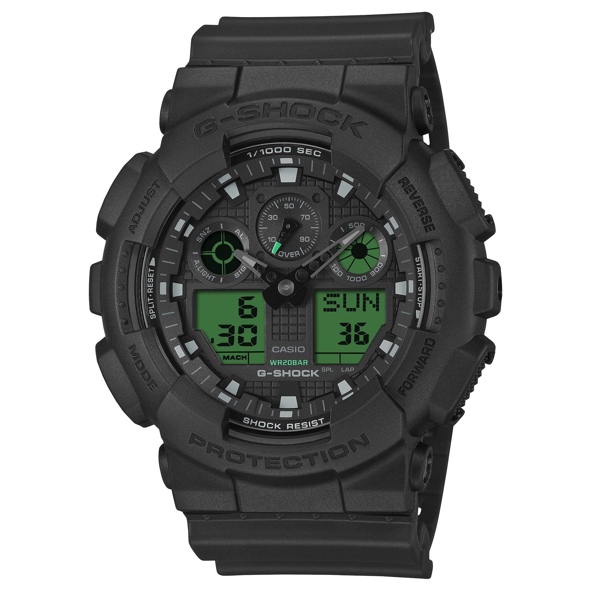 GA-100BEG-1A Reloj G-Shock de hombre correa de resina