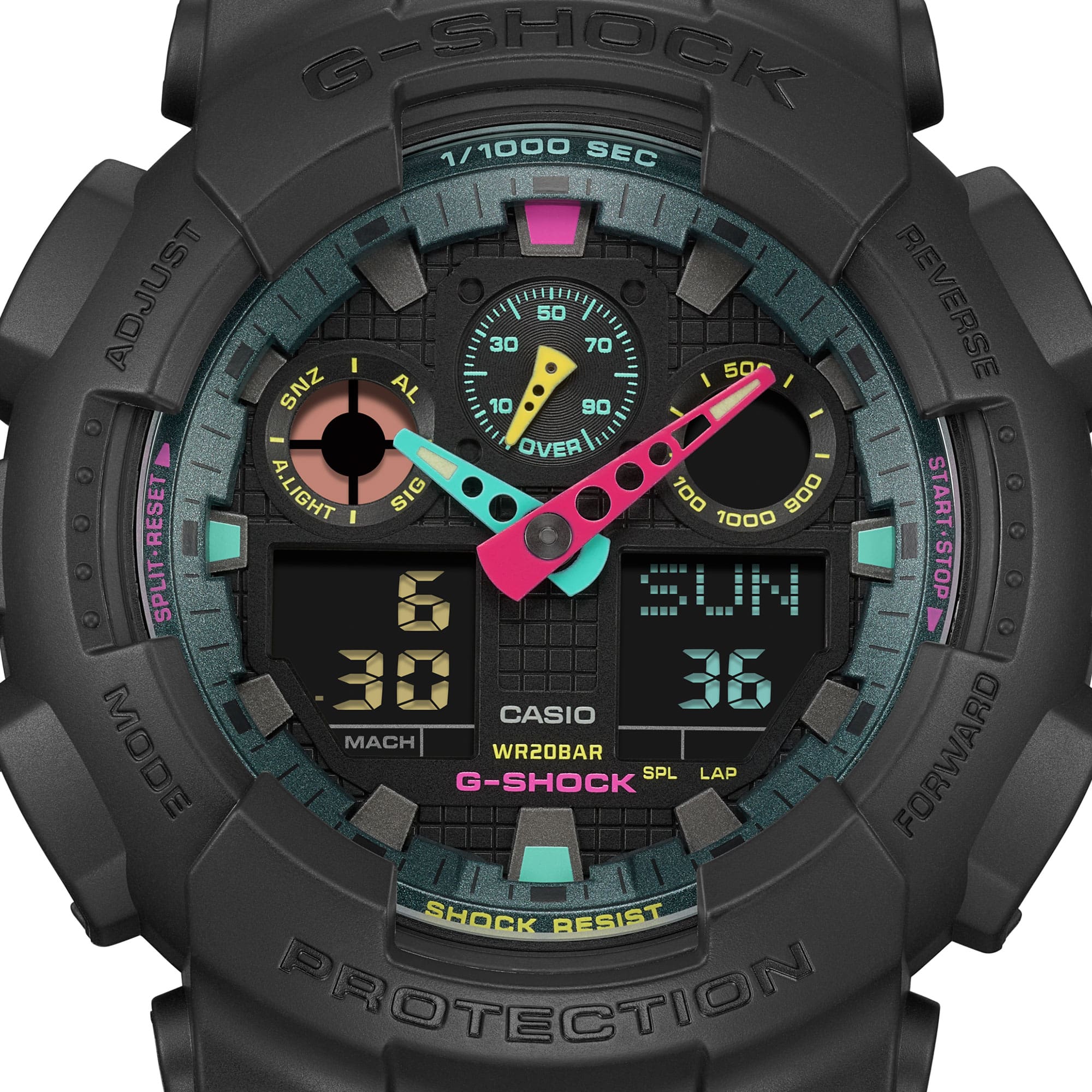 GA-100MF-1A Reloj G-Shock Pulsera de Caucho para Caballero Digital y Análogo - Image 4