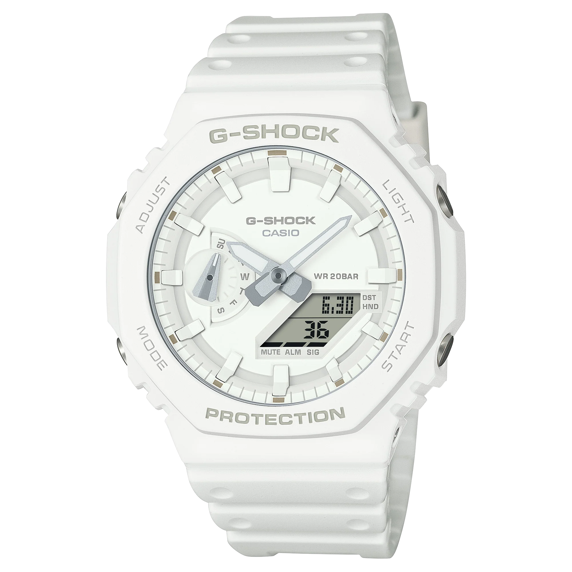 GA-2100-7A7 Reloj G-Shock Classic de hombre pulsera de resina doble hora 48 mm
