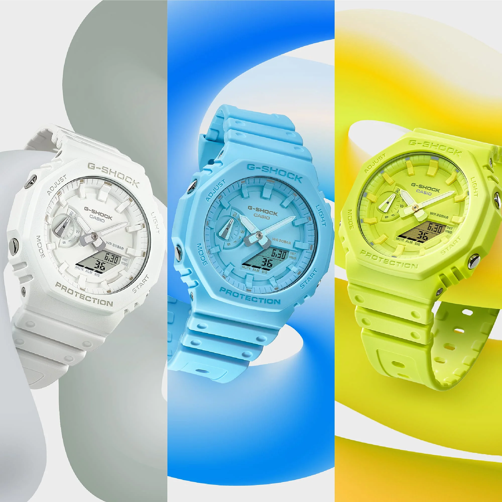 GA-2100-9A9 Reloj G-Shock Classic de hombre pulsera de caucho 48 mm - Image 6
