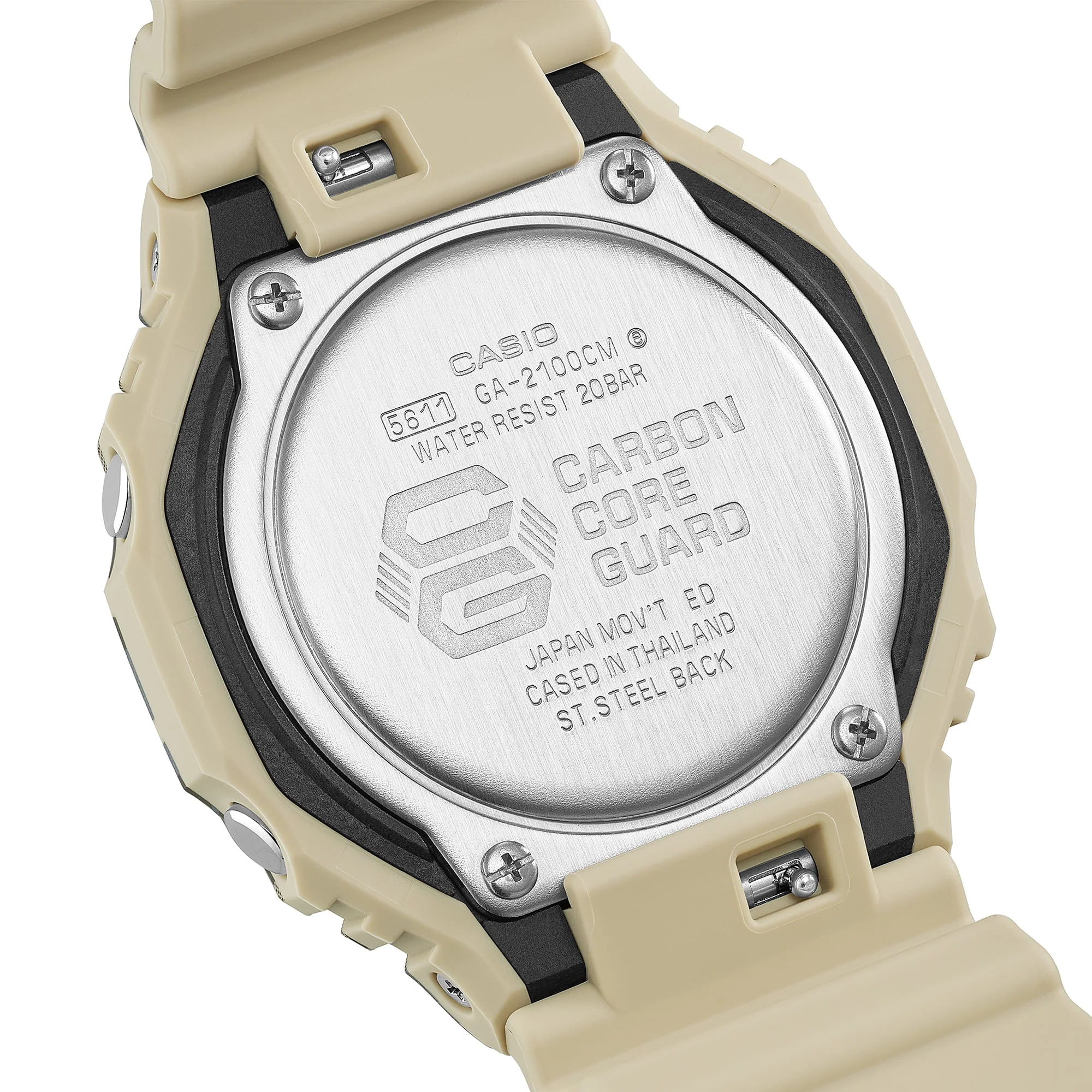 GA-2100CM-5A Reloj G-Shock unisex correa de caucho doble hora - Image 7