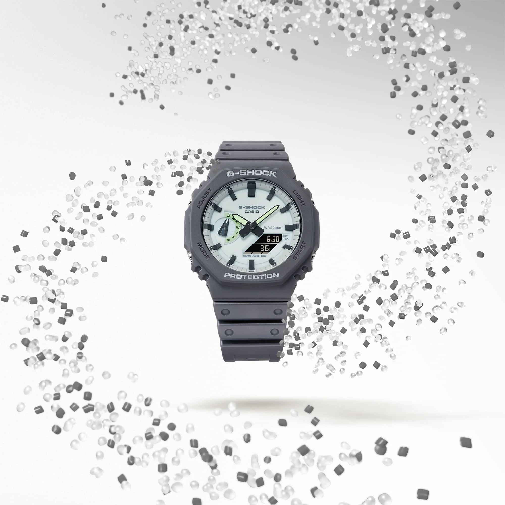 GA-2100HD-8A Reloj G-Shock Pulsera de Caucho para Caballero Doble Hora - Image 2