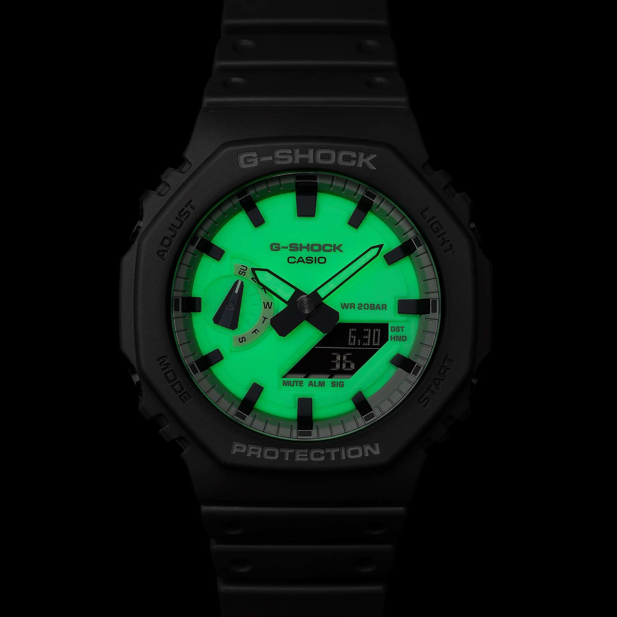 GA-2100HD-8A Reloj G-Shock Pulsera de Caucho para Caballero Doble Hora - Image 4