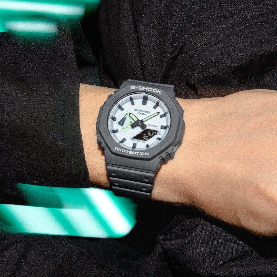 GA-2100HD-8A Reloj G-Shock Pulsera de Caucho para Caballero Doble Hora - Image 5