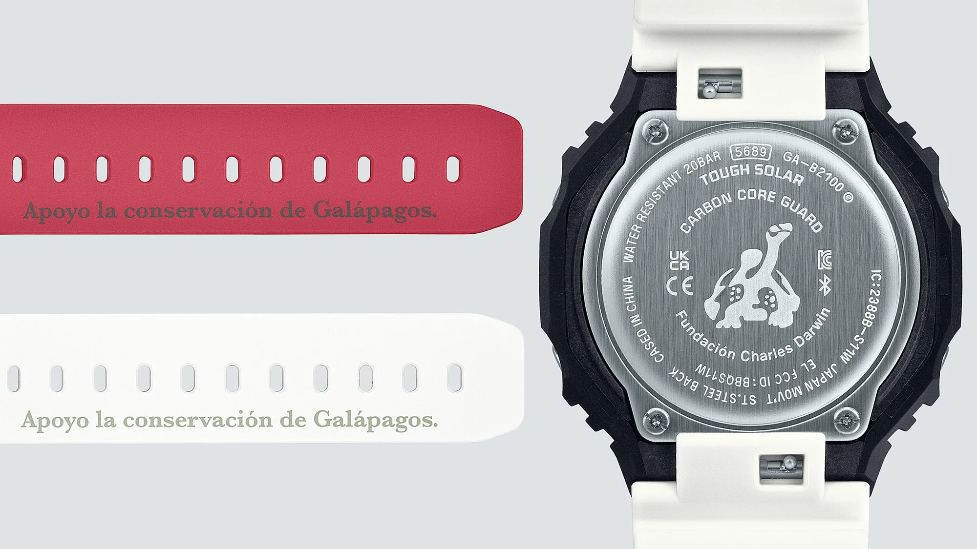 GA-B2100CD-1A4 Reloj G-Shock Galápagos Fundación Charles Darwin de hombre pulsera de resina doble hora - Image 7