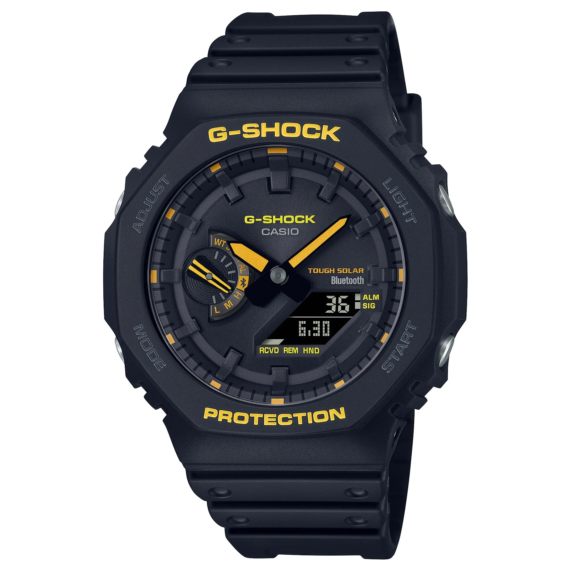 GA-B2100CY-1A Reloj G-Shock Pulsera de Goma para Caballero Doble Hora con Bluetooth