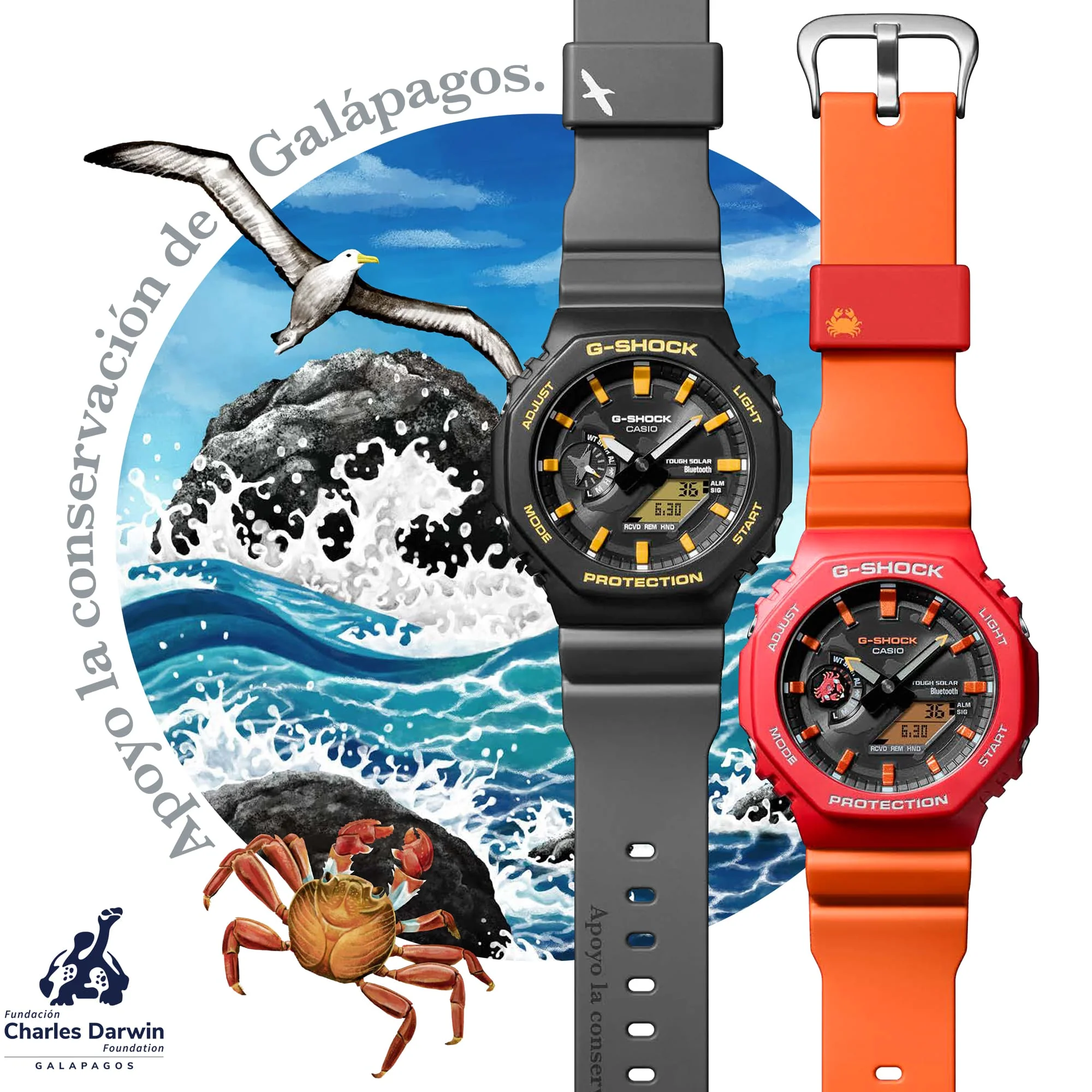 GA-B2100DF-1A Reloj G-Shock x Charles Darwin Foundation de hombre pulsera de resina Bluetooth - Image 2