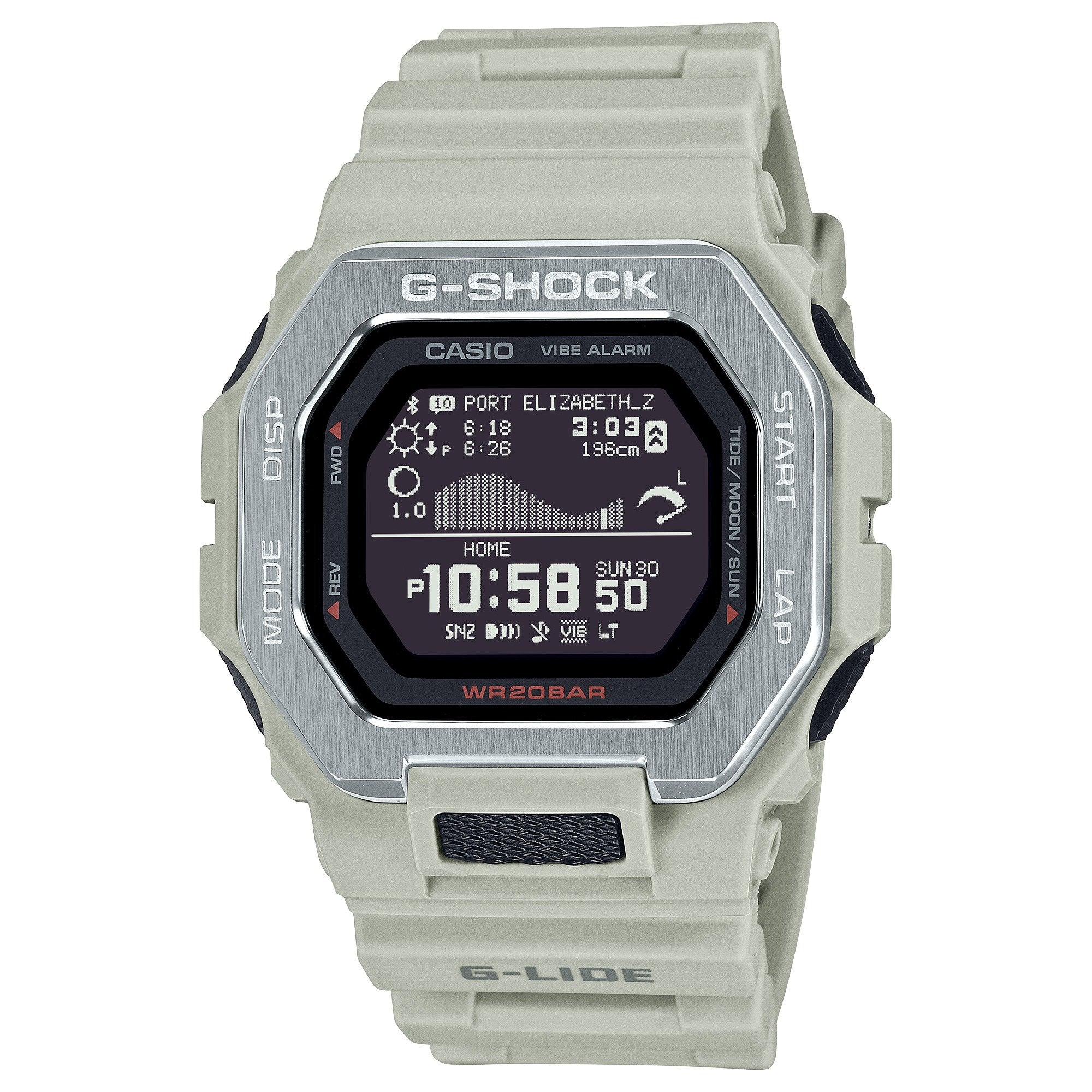 GBX-100-8 G-Shock G-Lide Reloj para Caballero Pulsera de Caucho con Bluetooth
