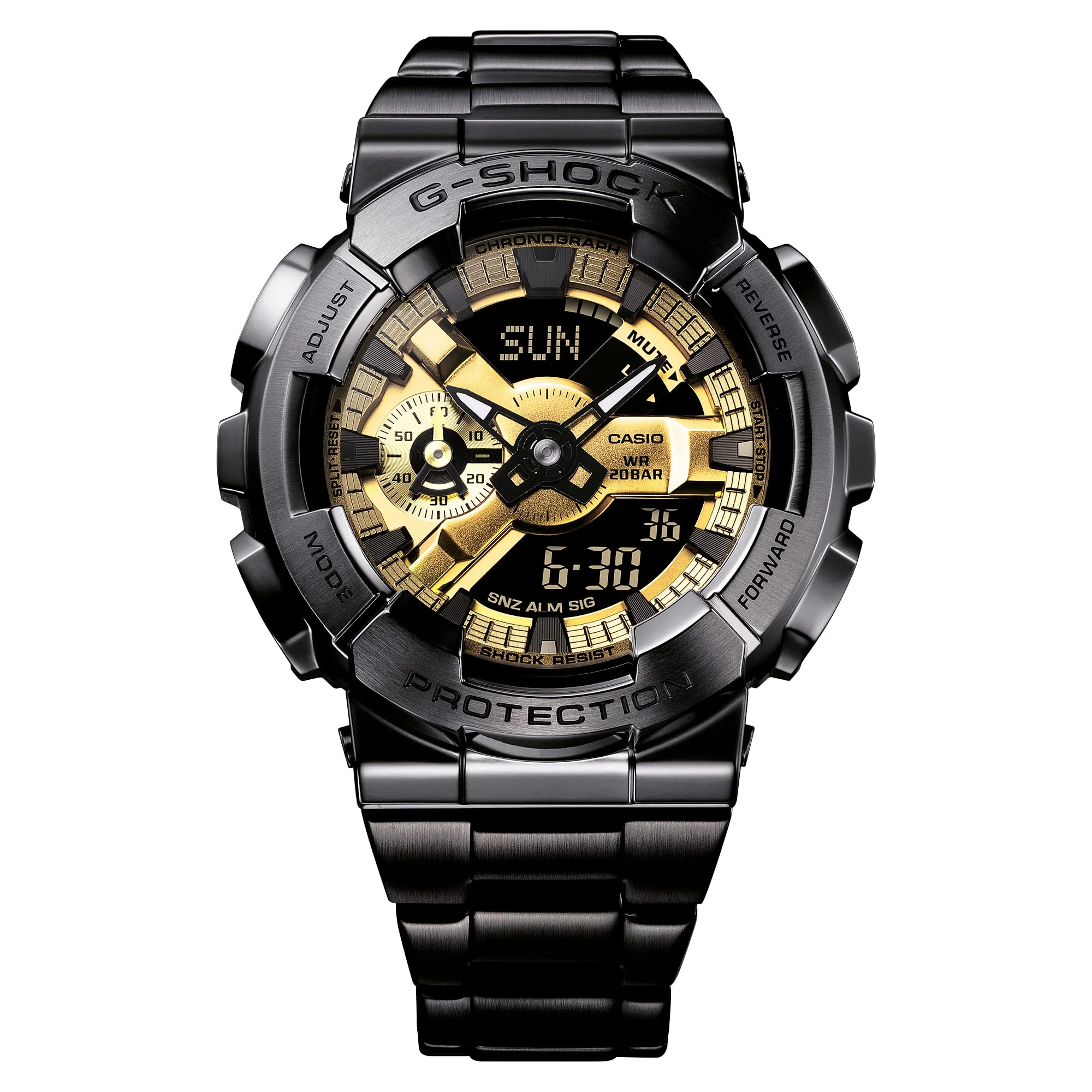 GM-110BD-1A9 Reloj G-Shock de caballero pulsera de metal doble hora 50mm - Image 2