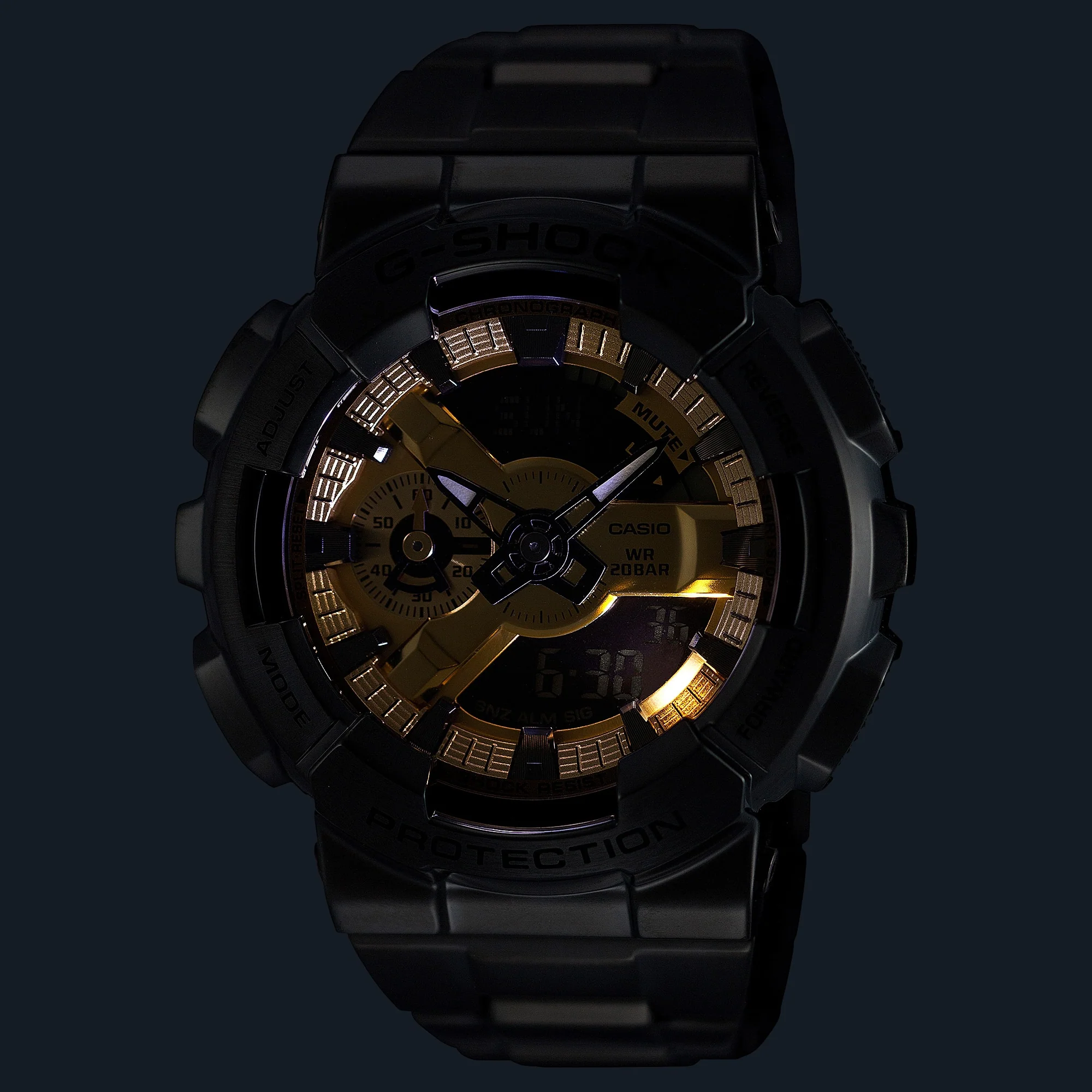 GM-110BD-1A9 Reloj G-Shock de caballero pulsera de metal doble hora 50mm - Image 3