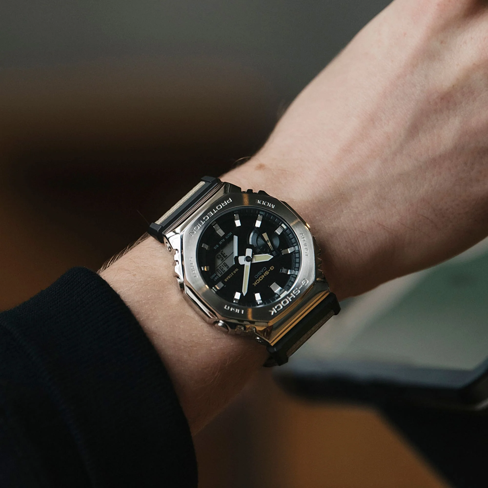 GM-2100C-5A G-Shock G-Steel Reloj para Hombre Pulsera de Tela - Image 10