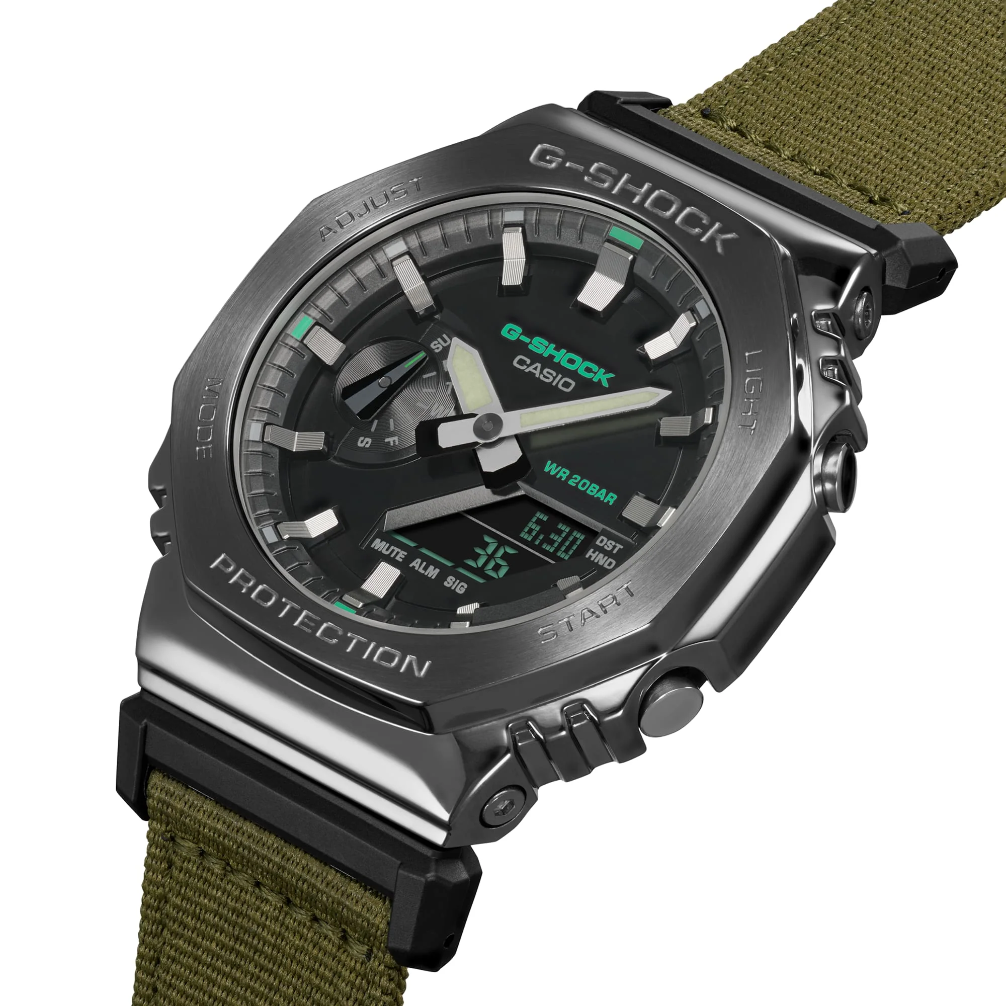 GM-2100CB-3A G-Shock G-Steel Reloj para Caballero Pulsera de Tela - Image 6