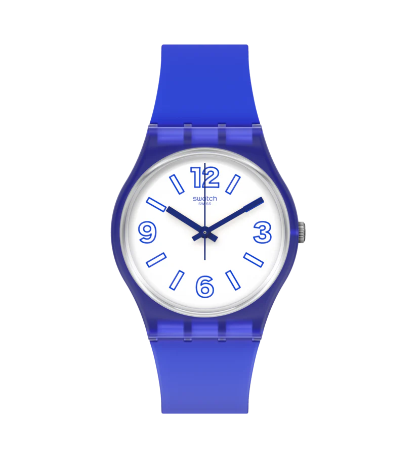 GN268 Reloj Swatch Electric Shark unisex banda de caucho