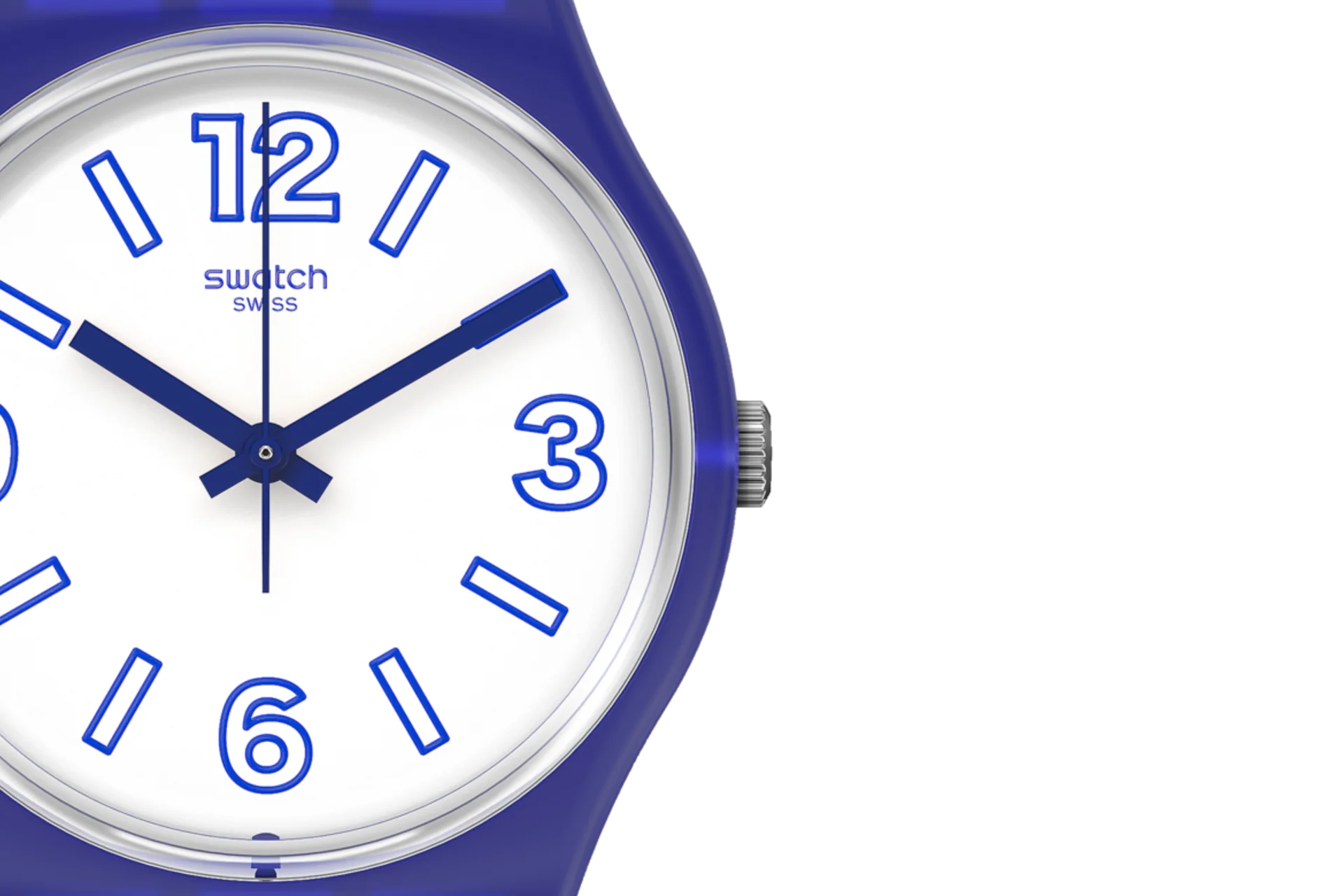 GN268 Reloj Swatch Electric Shark unisex banda de caucho - Image 5