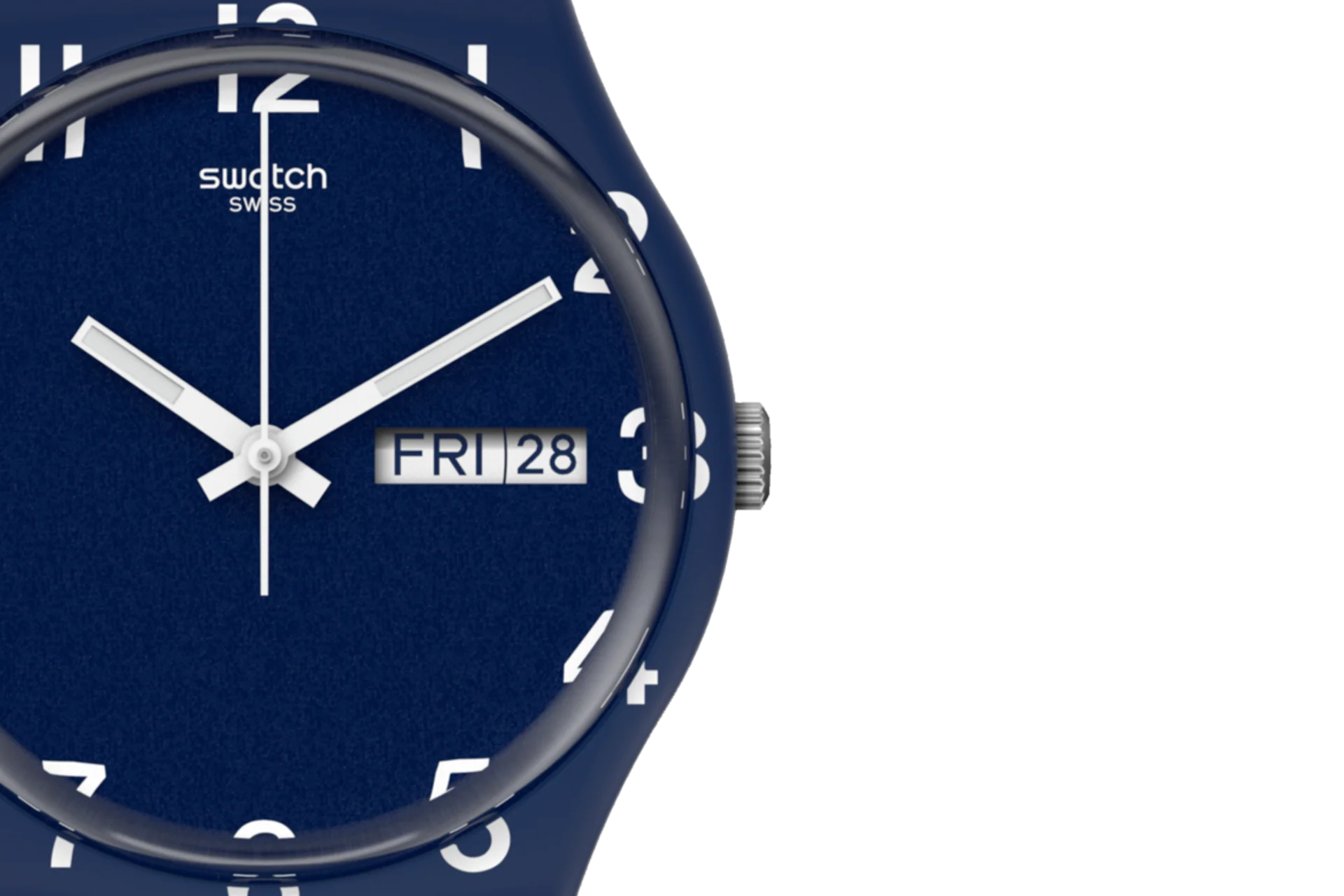 GN726 Reloj Swatch Over Blue de hombre pulsera de resina - Image 6