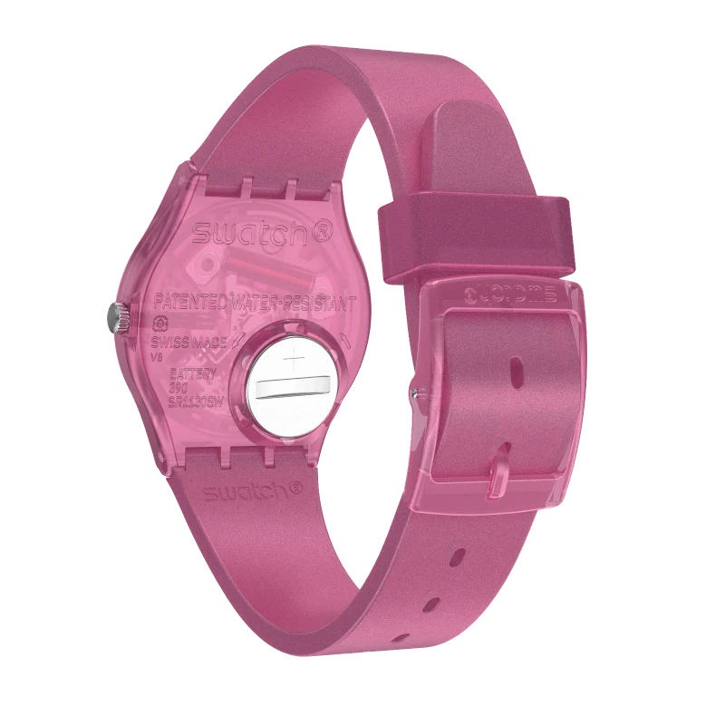 GP170 Reloj Swatch Blurry Pink de dama pulsera de resina - Image 3