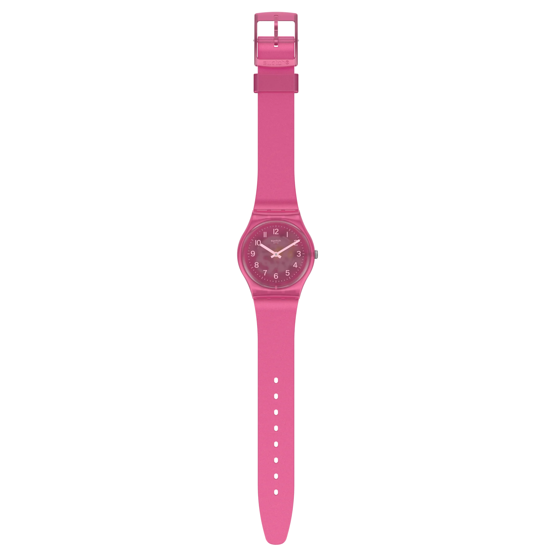 GP170 Reloj Swatch Blurry Pink de dama pulsera de resina - Image 5