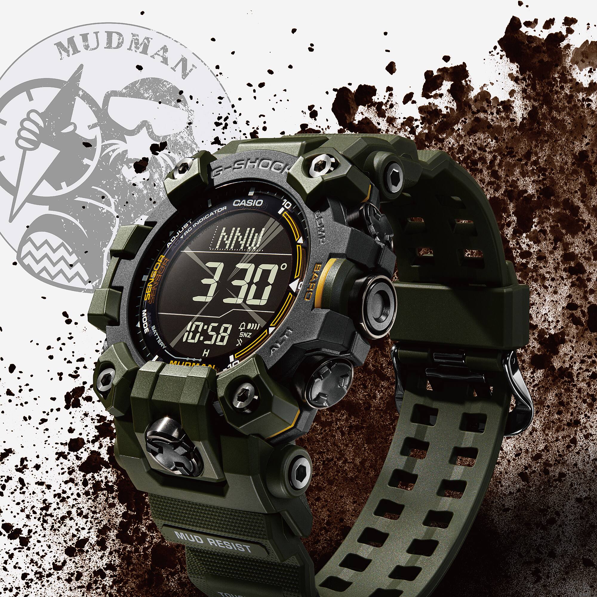 GW-9500-3 G-Shock Master of G-Tierra Mudman Reloj para Hombre Pulsera de Resina - Image 2