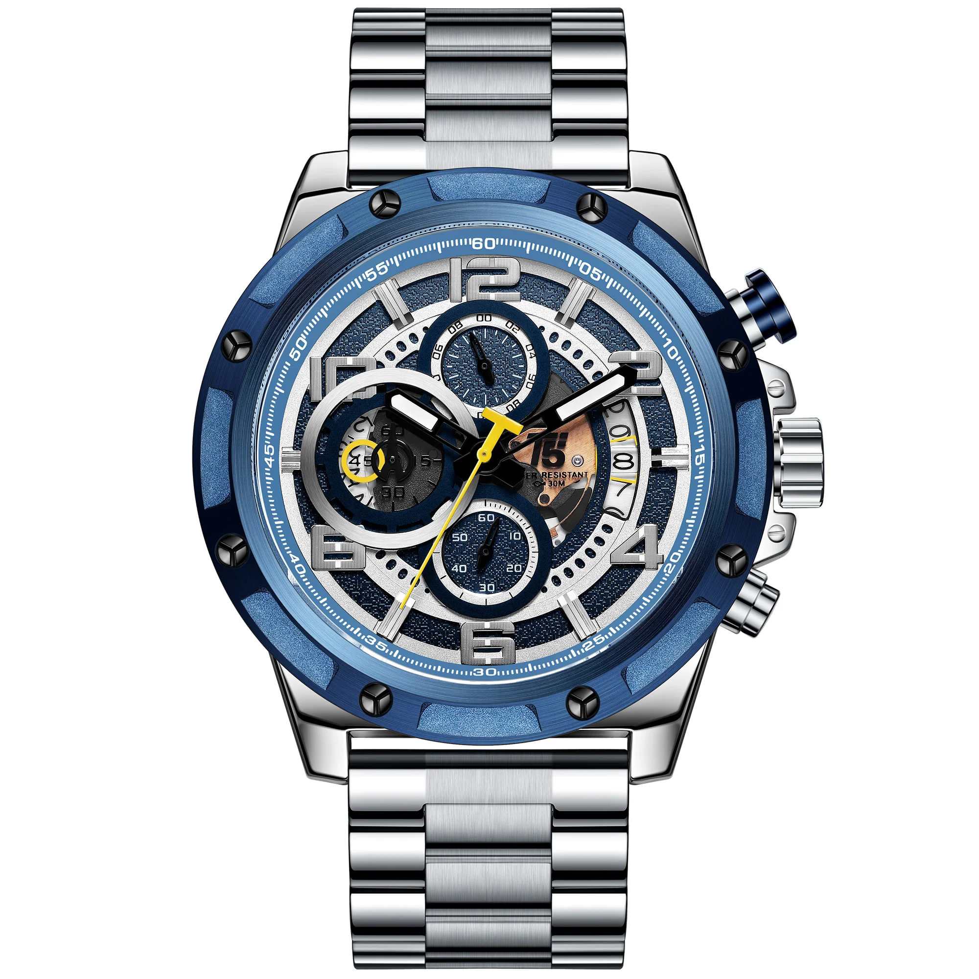 H3706G Reloj T5 para hombre banda de metal - Image 2