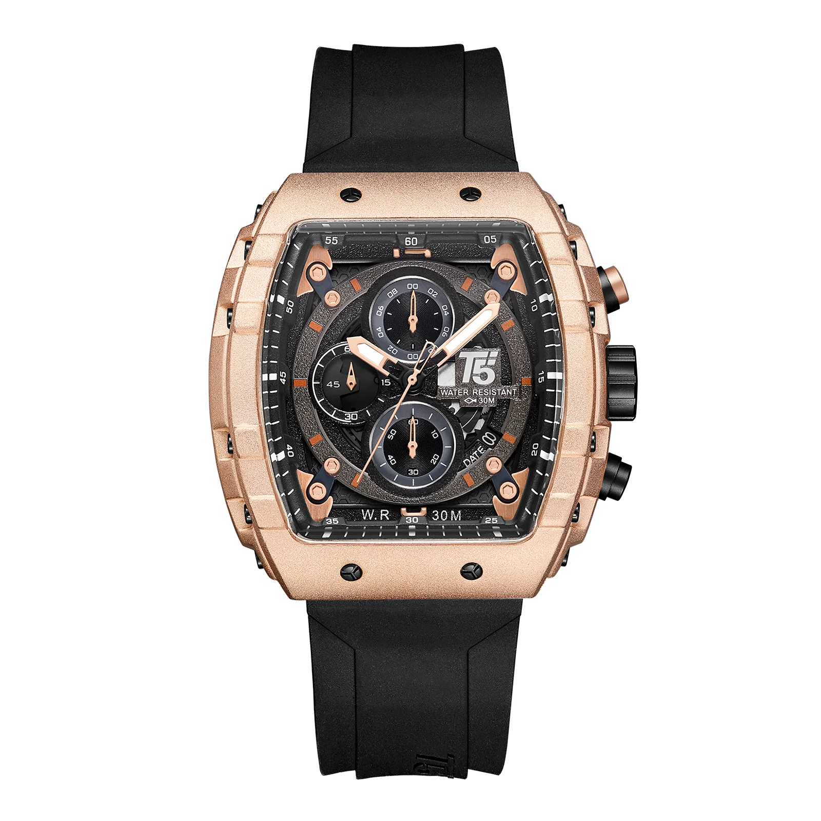 H3856G Reloj T5 para hombre correa de metal - Image 3