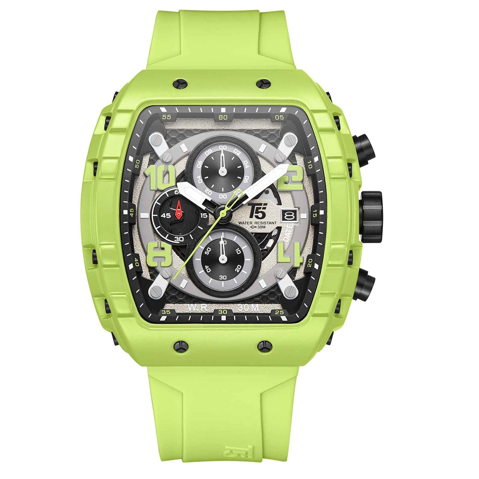 H3984G Reloj T5 para hombre banda de caucho - Image 2