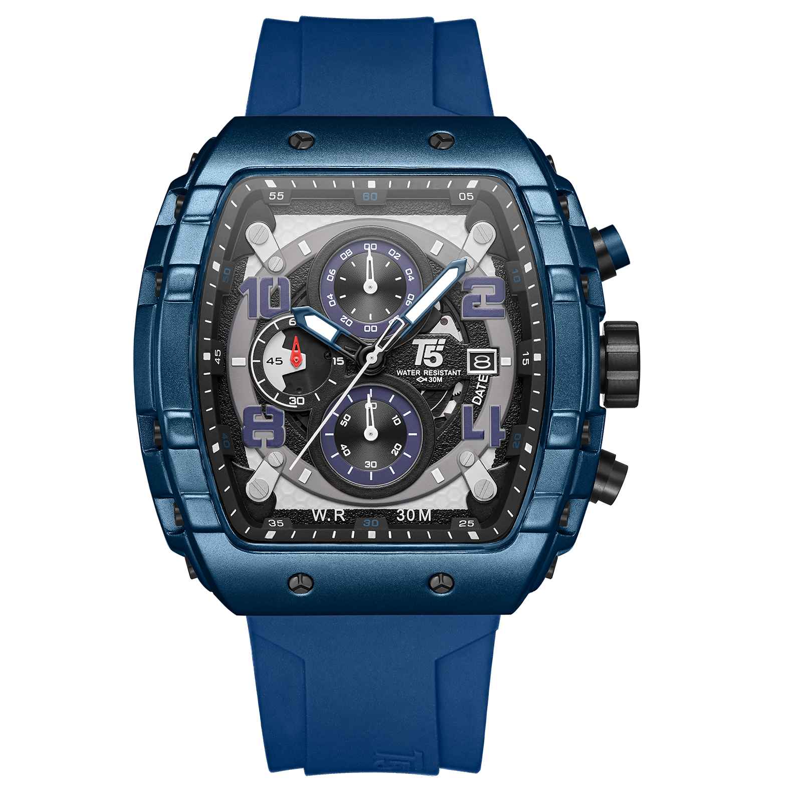 H3984G Reloj T5 para hombre banda de caucho - Image 5