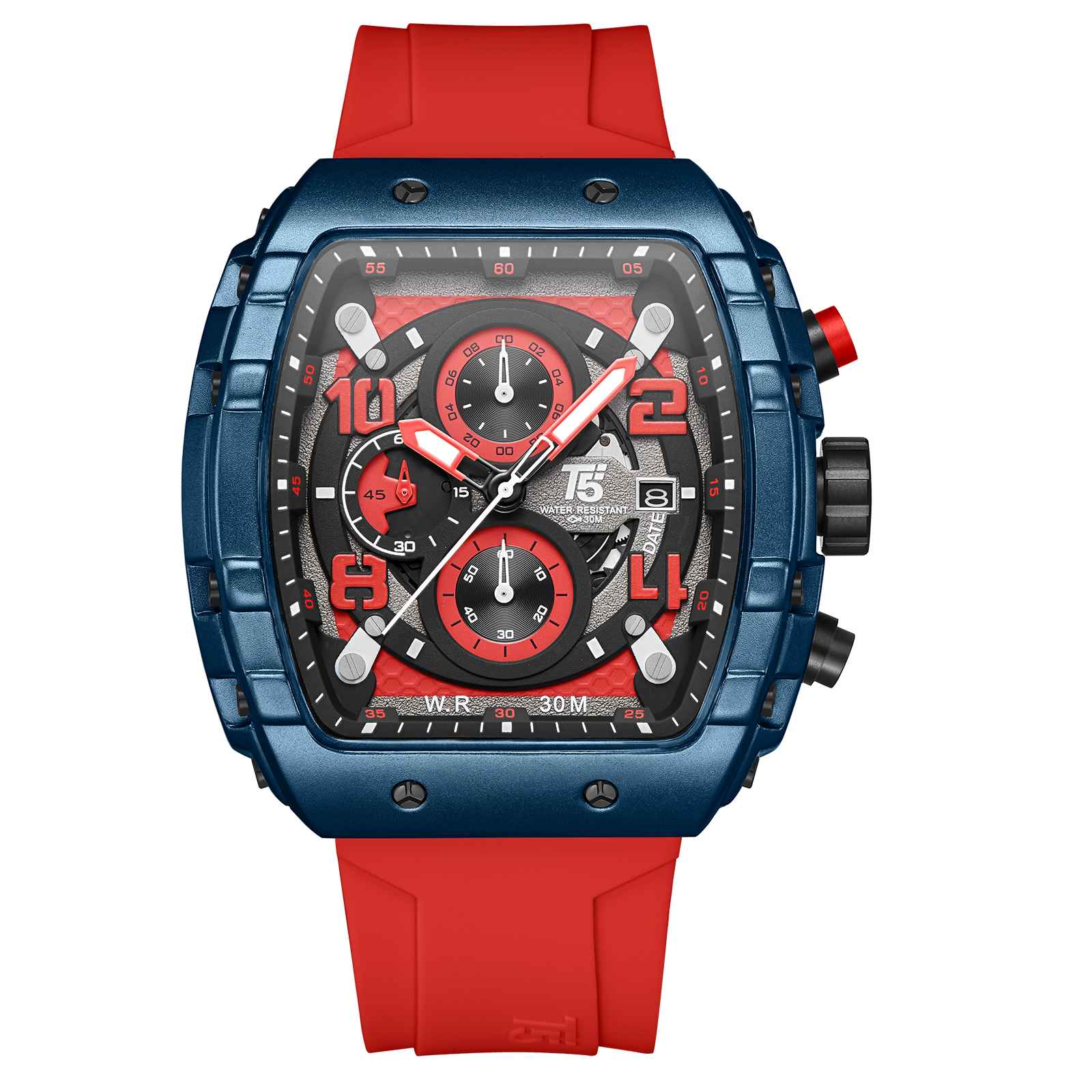 H3984G Reloj T5 para hombre banda de caucho - Image 7