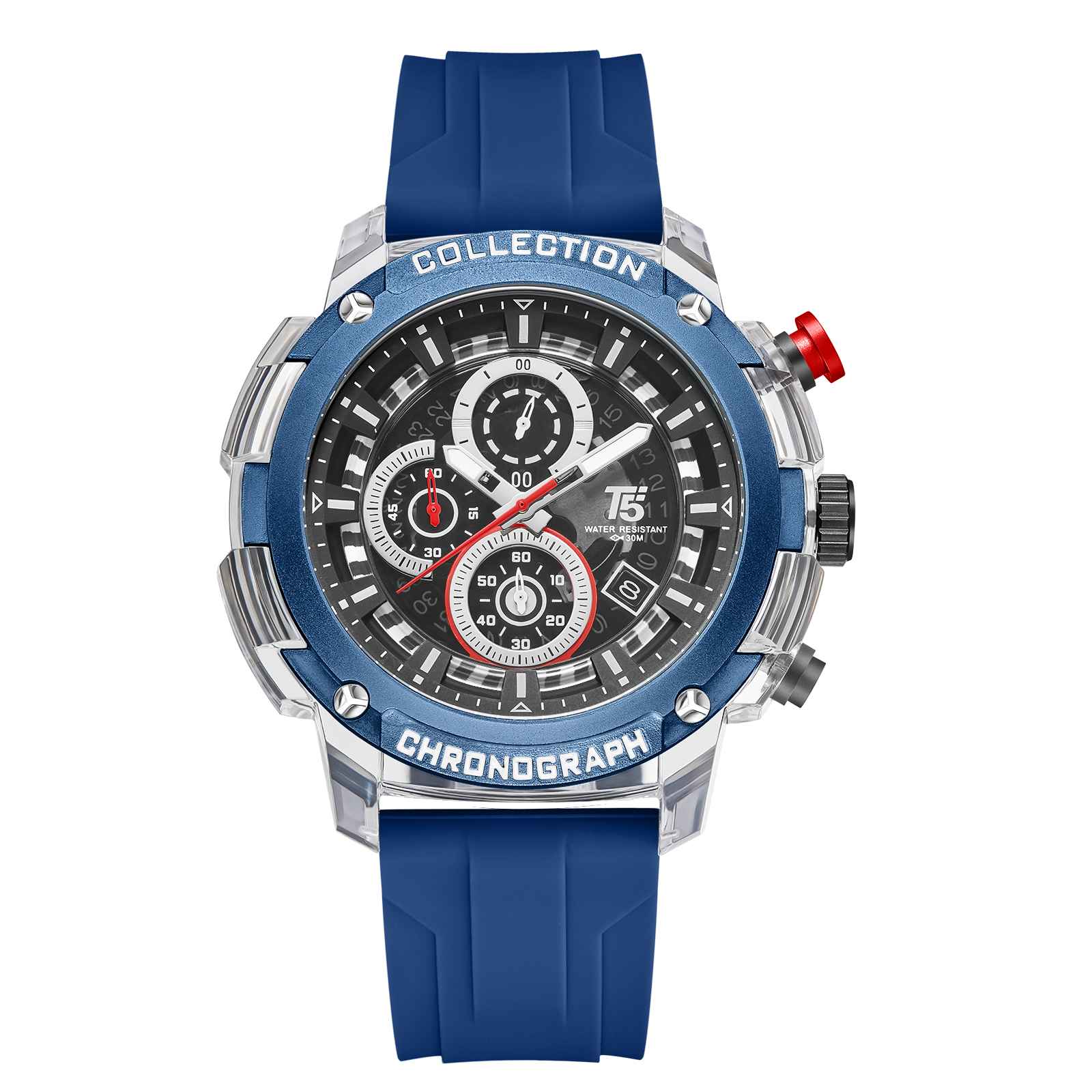H4015G Reloj T5 para hombre pulsera de caucho - Image 2
