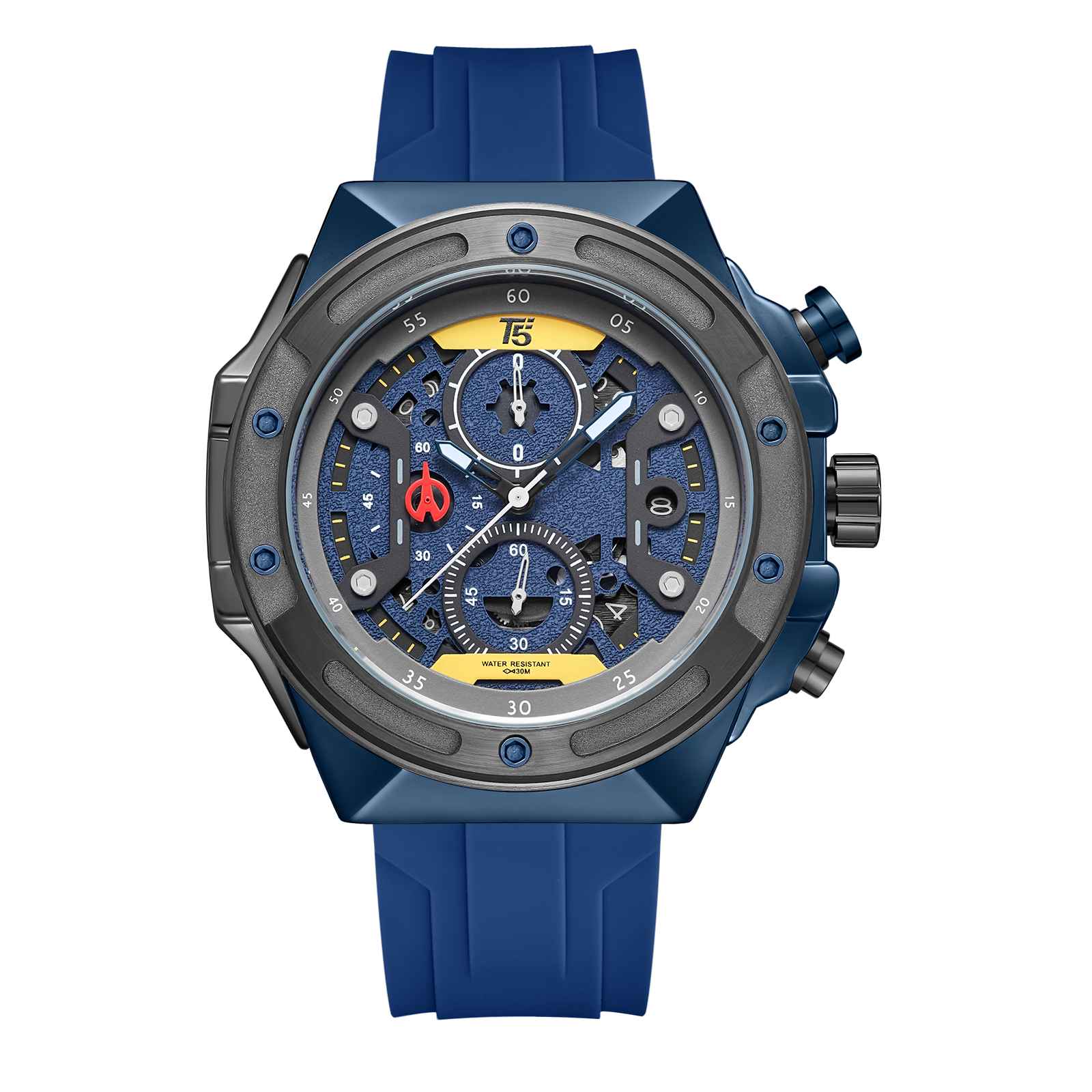 H4046G Reloj T5 para hombre pulsera de goma - Image 6