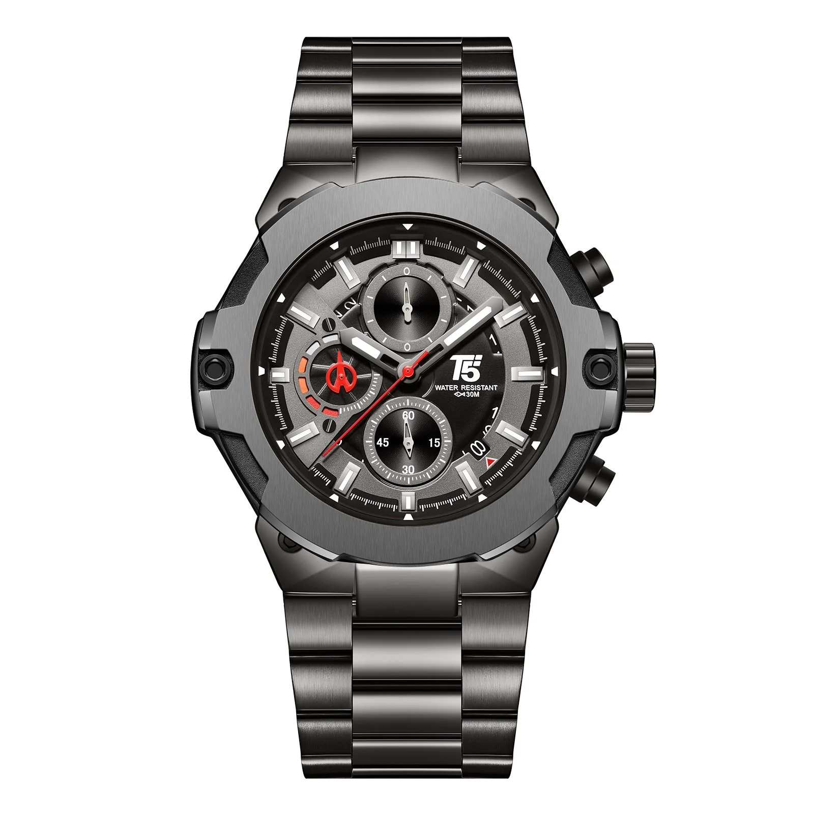 H4088G Reloj T5 para caballero pulsera de Metal - Image 2
