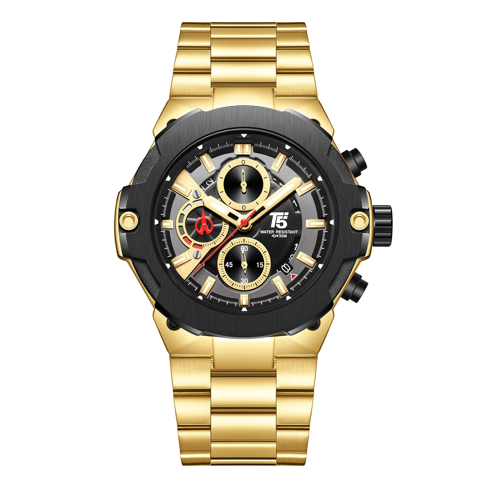 H4088G Reloj T5 para caballero pulsera de Metal - Image 4