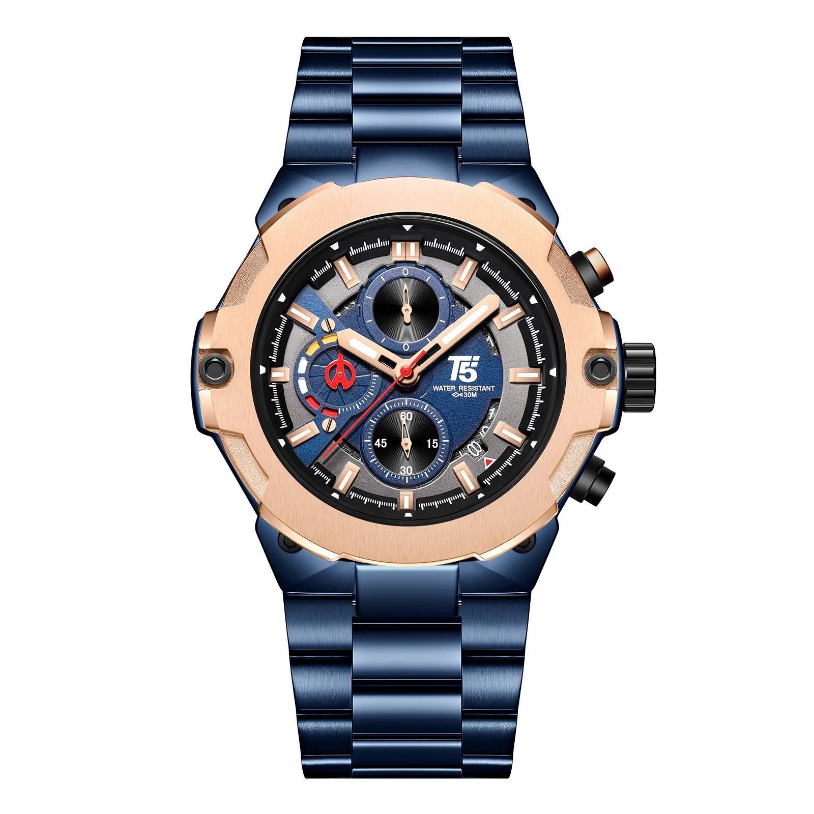 H4088G Reloj T5 para caballero pulsera de Metal - Image 5