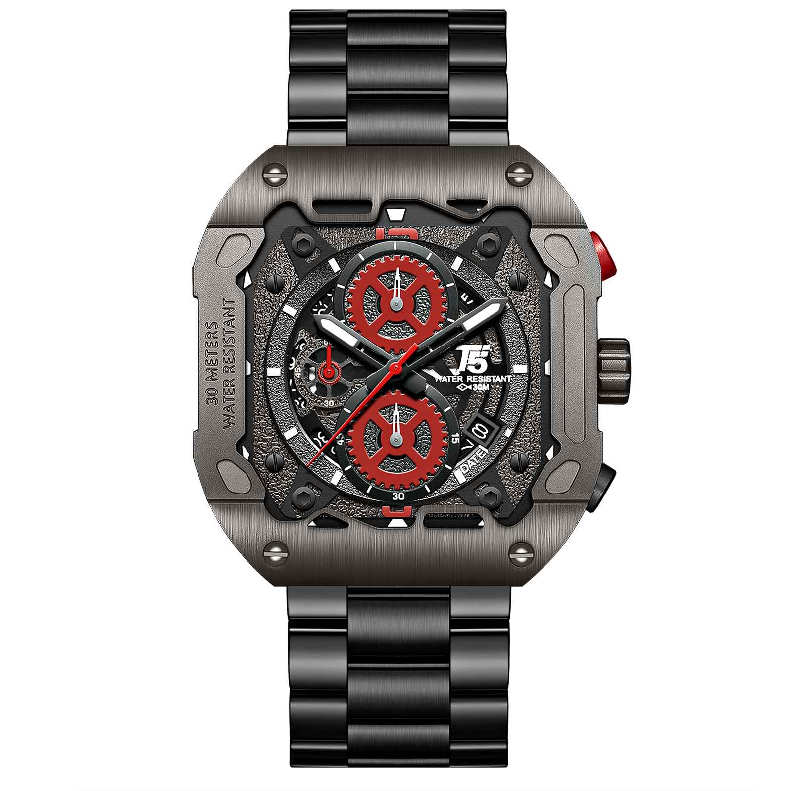 H4105G Reloj T5 para hombre pulsera de metal - Image 3