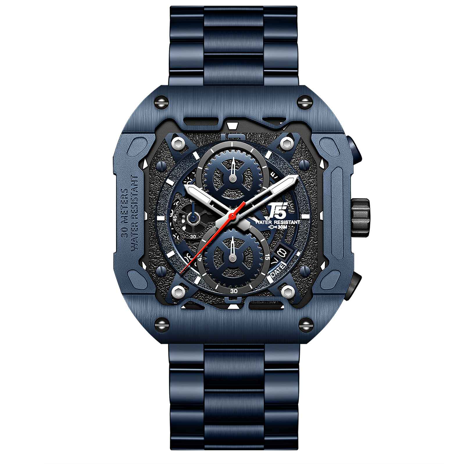 H4105G Reloj T5 para hombre pulsera de metal - Image 4