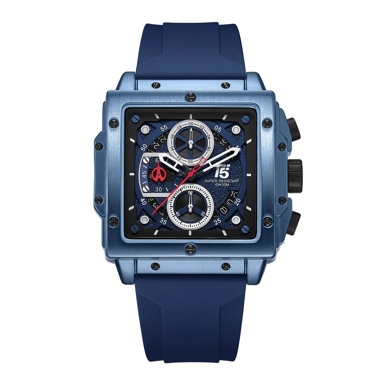 H4137G Reloj T5 para hombre pulsera de goma - Image 7