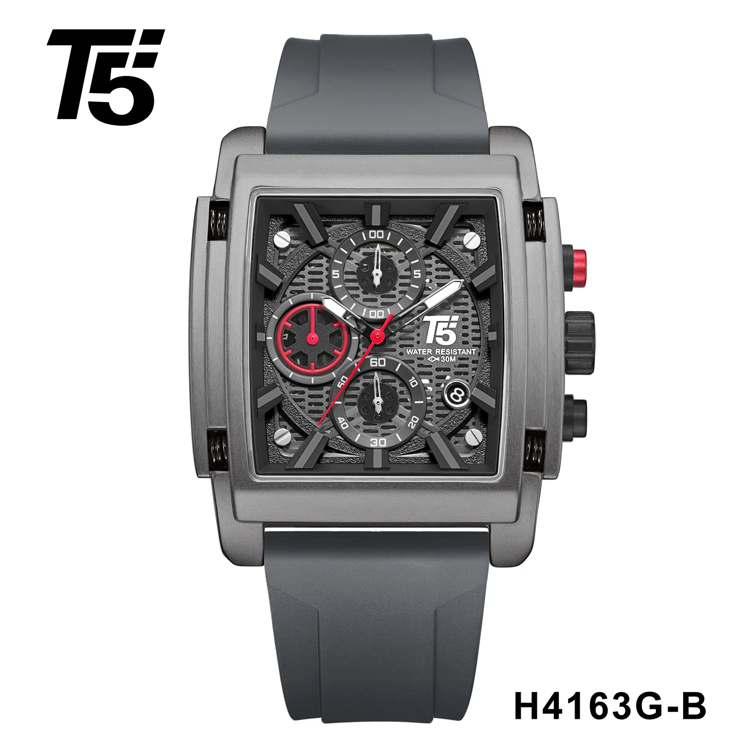H4163G Reloj T5 para hombre pulsera de resina - Image 2