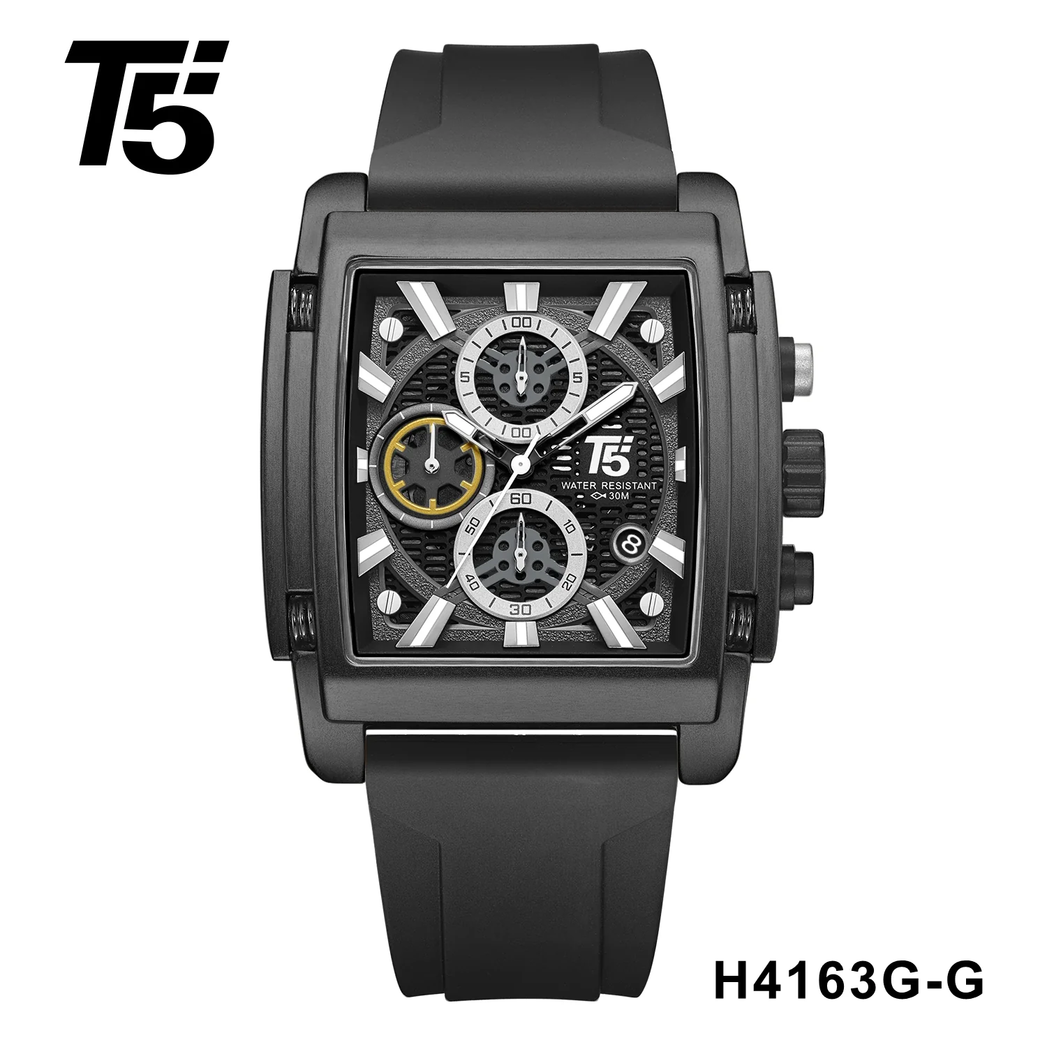 H4163G Reloj T5 para hombre pulsera de resina - Image 6