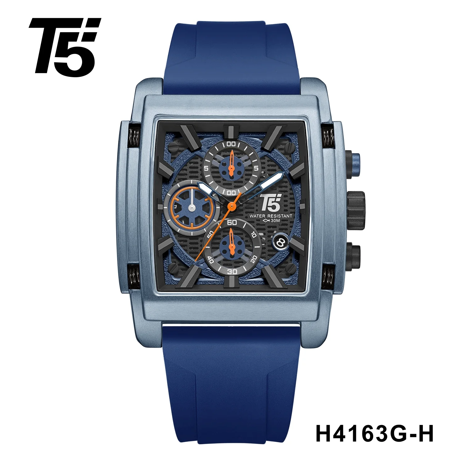 H4163G Reloj T5 para hombre pulsera de resina - Image 7