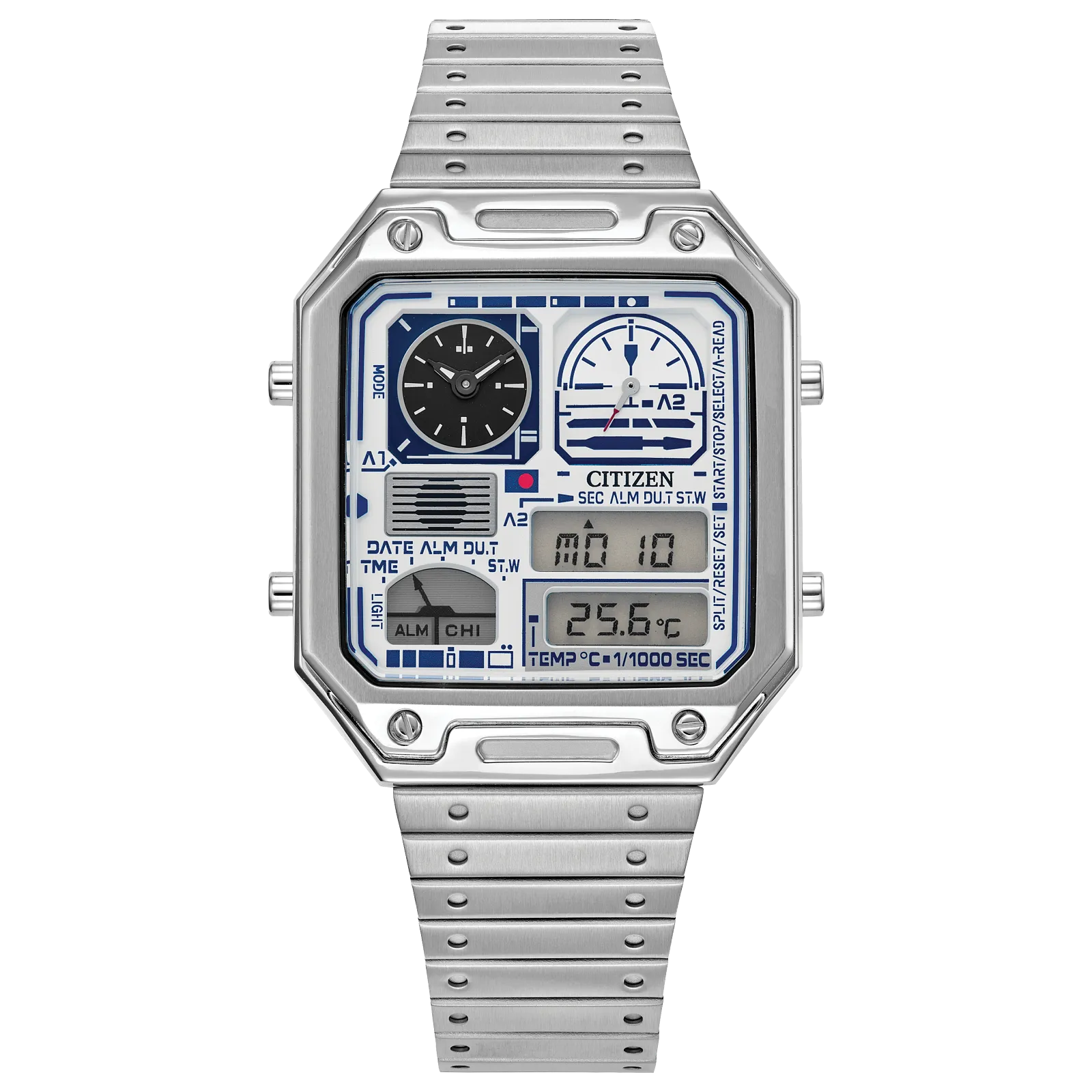 JG2121-54A Reloj Citizen R2-D2 de hombre pulsera de metal Star Wars 33 mm
