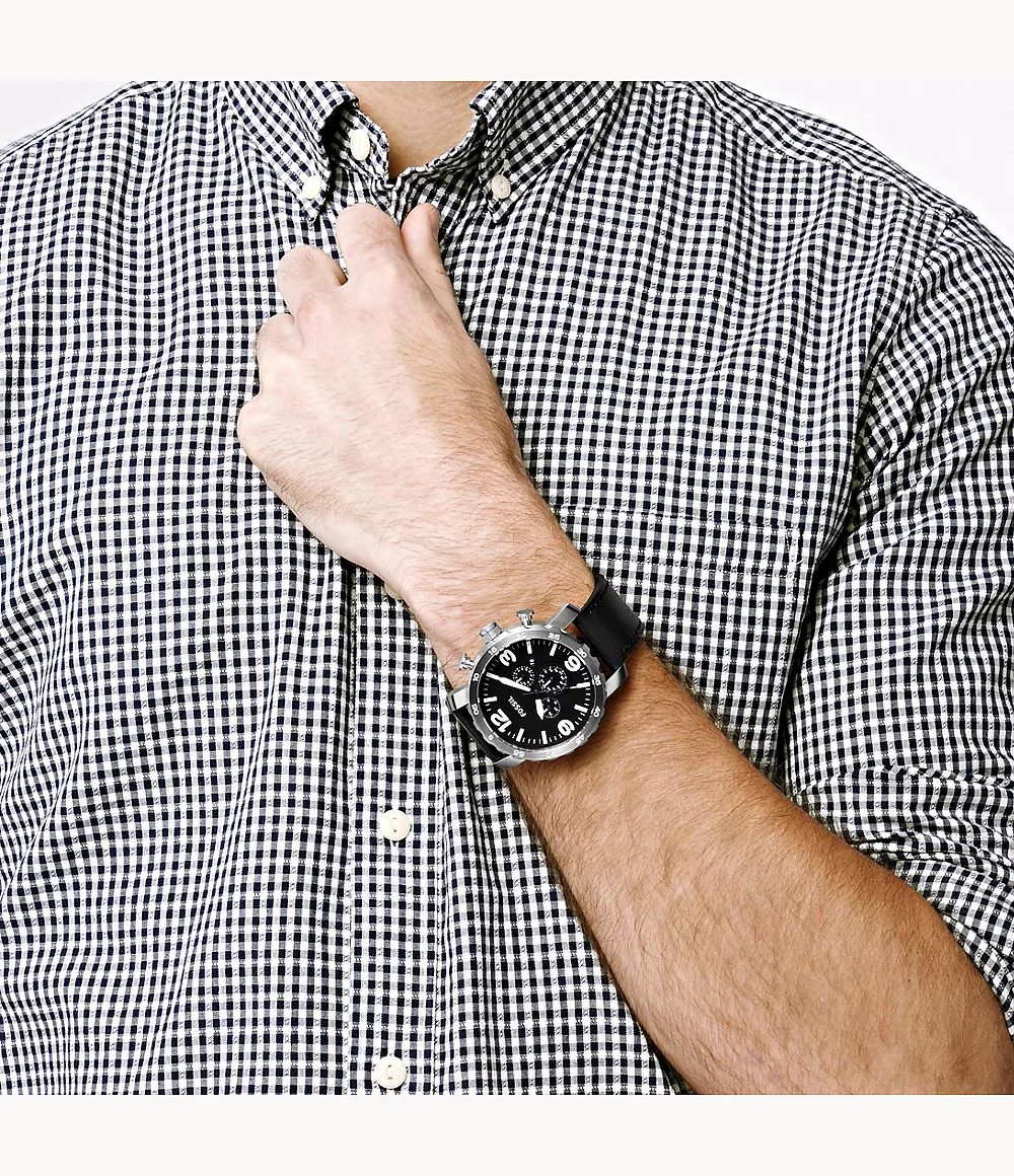 JR1436 Reloj Nate de hombre banda de piel 50 mm - Image 3