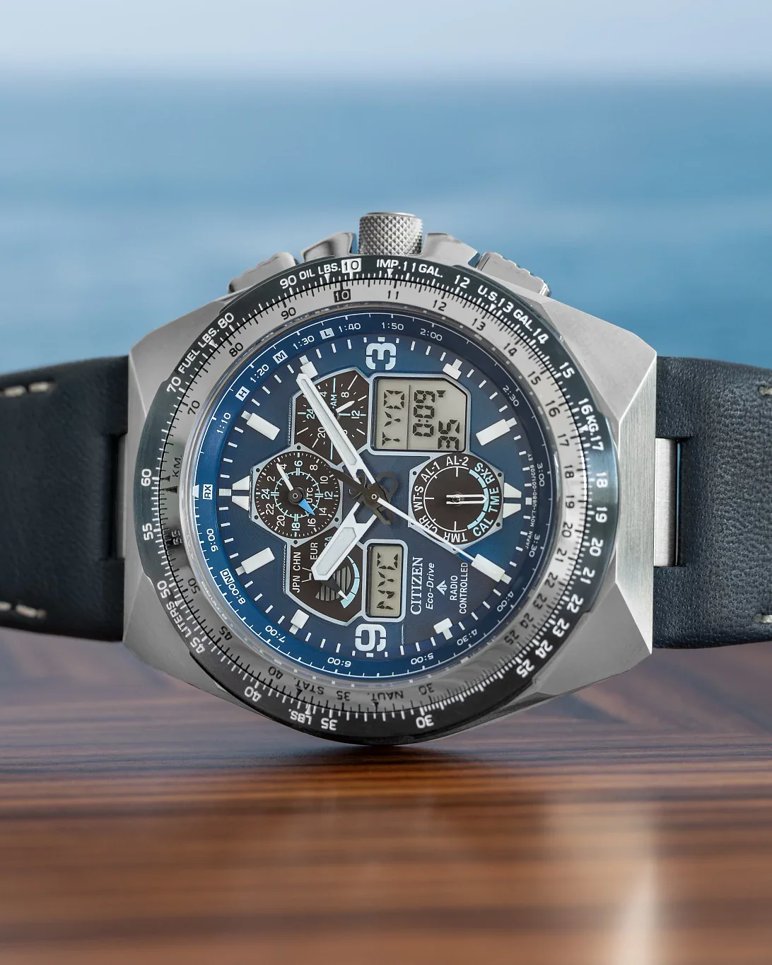 JY8148-08L Reloj Citizen Promaster Skyhawk A-T Eco-drive de hombre pulsera de cuero 46 mm - Image 2