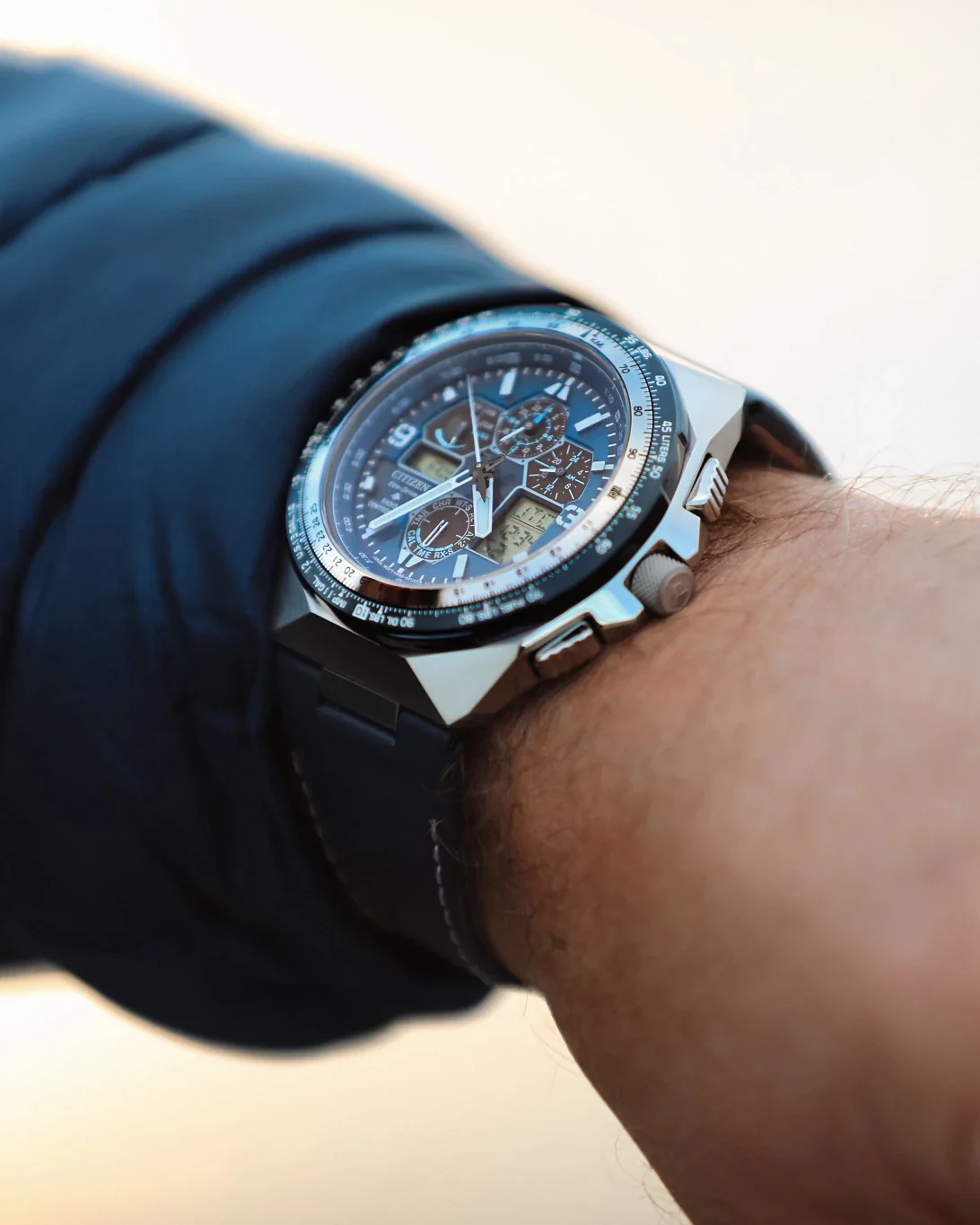 JY8148-08L Reloj Citizen Promaster Skyhawk A-T Eco-drive de hombre pulsera de cuero 46 mm - Image 4