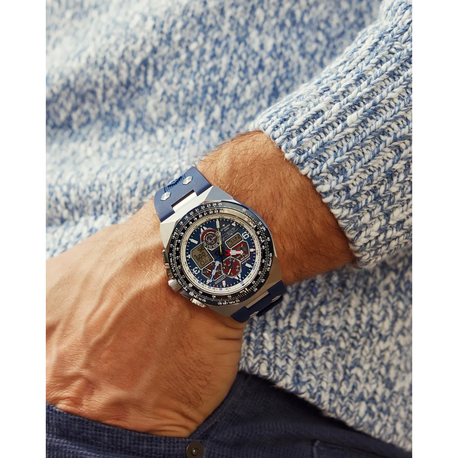 JY8156-00L Reloj Citizen Promaster Sikorsky Eco-drive de hombre pulsera de caucho - Image 4