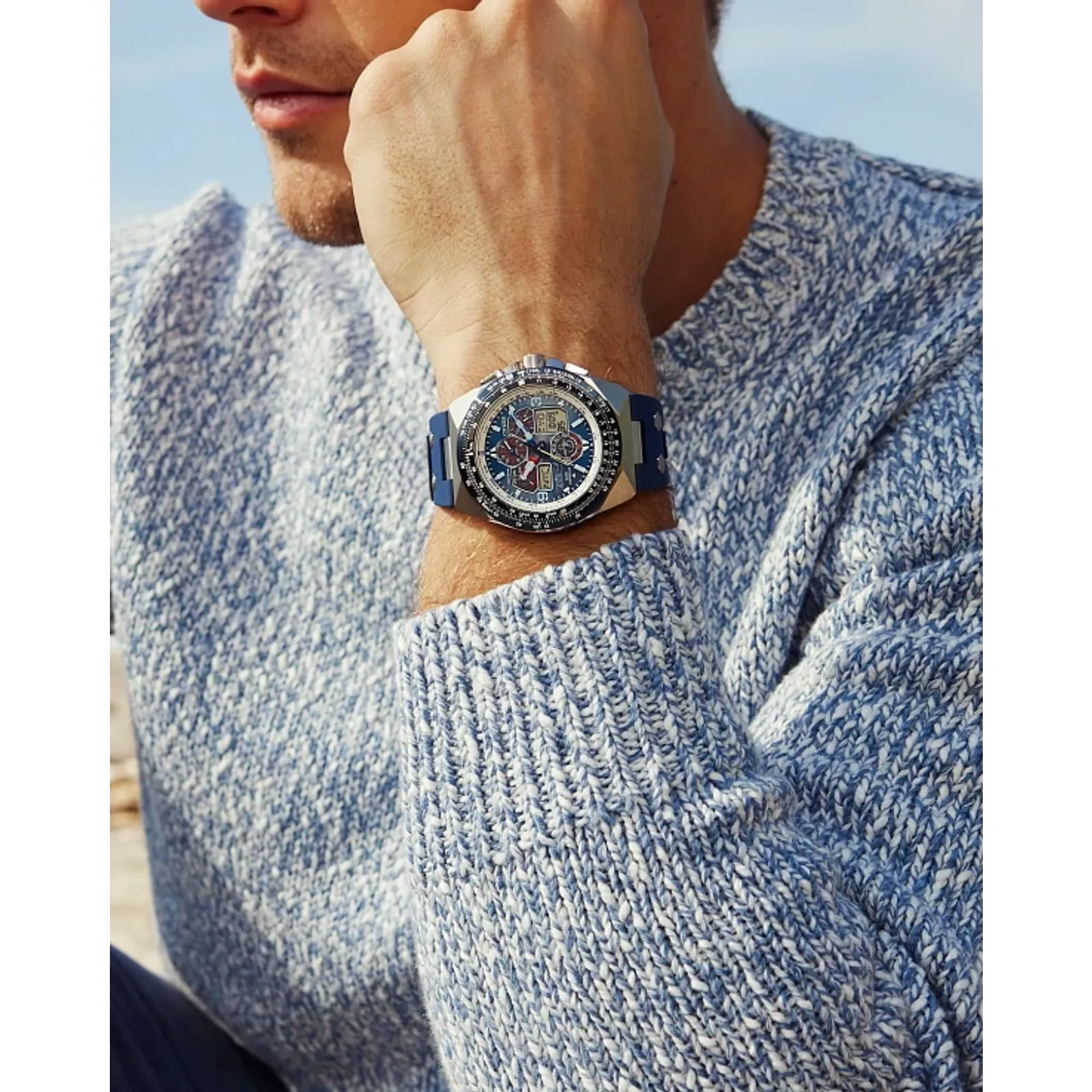 JY8156-00L Reloj Citizen Promaster Sikorsky Eco-drive de hombre pulsera de caucho - Image 5