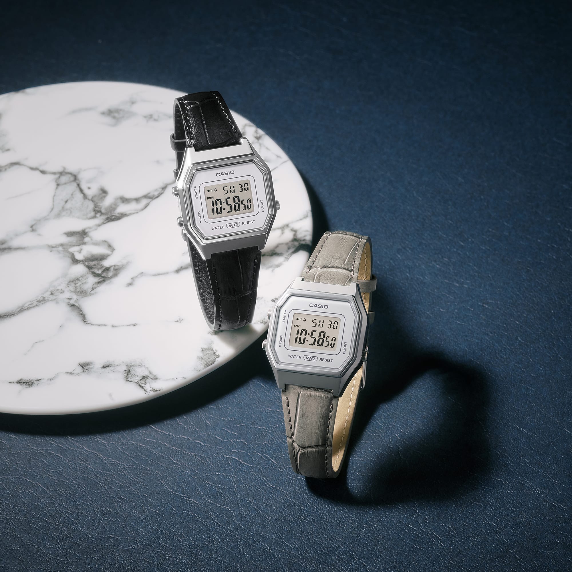 LA680WEL-8A2 Reloj Casio Vintage de mujer banda de piel - Image 3