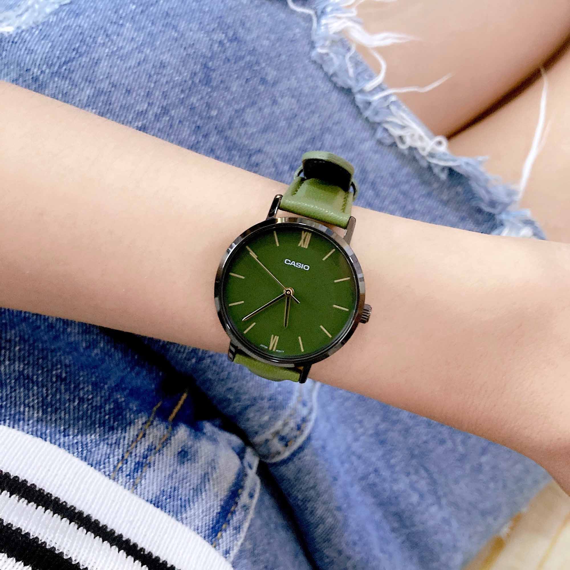 LTP-VT02BL-3A Reloj Casio de dama pulsera de piel 36 mm - Image 2